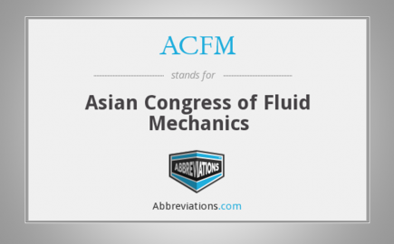 Asian Congress of Fluid Mechanics